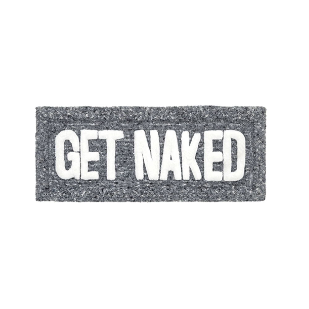Vcny Home Get Naked Statement Bath Rug, 24" X 60" - Charcoal - Picture 2 of 3